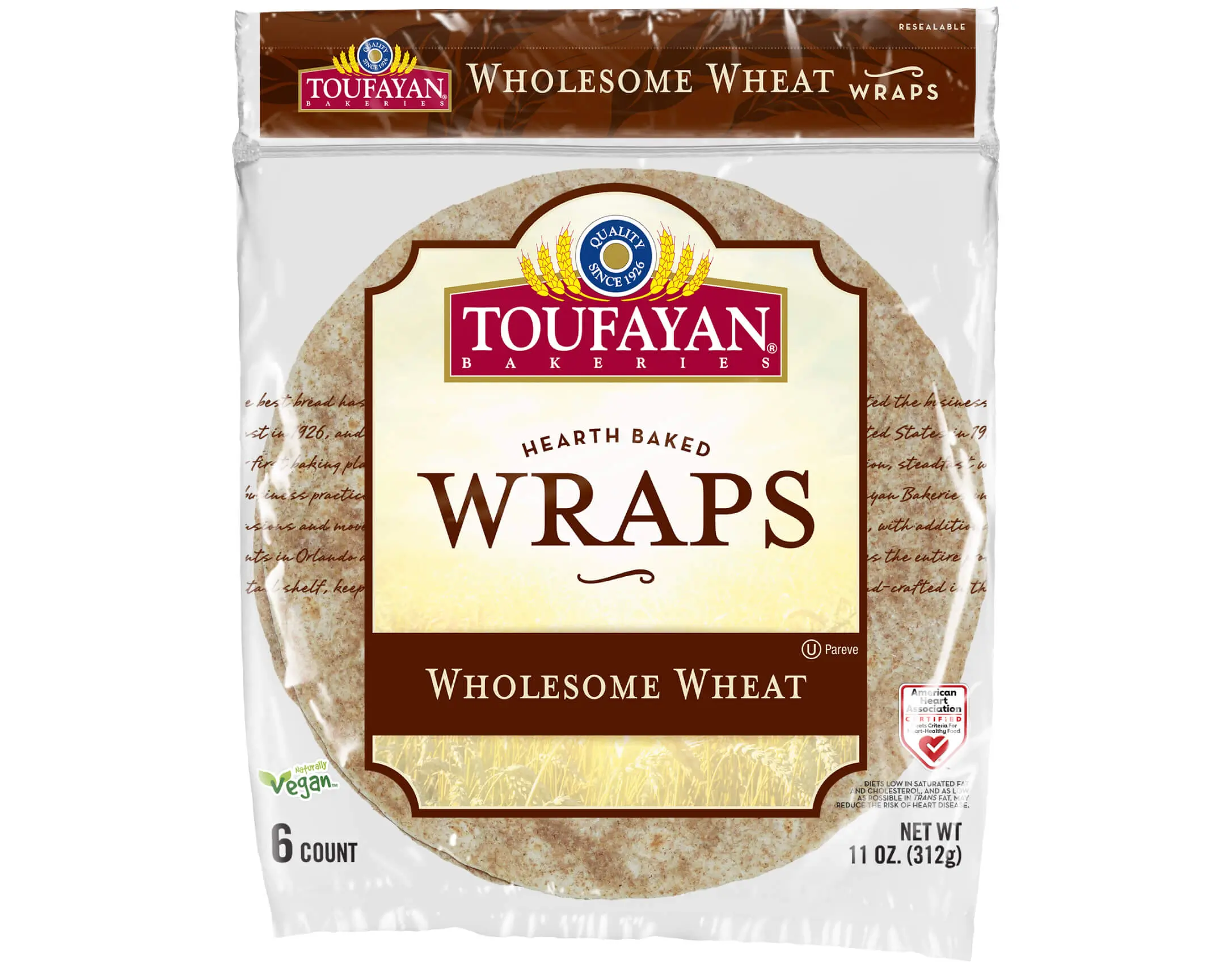 Toufayan Wholesome Wheat Pita Bread